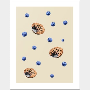 Blueberry pie pattern Posters and Art